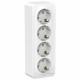 Розетка Schneider Electric BLANCA 4х-мест. заземл.+шторки О/У 16А/250В БЕЛЫЙ