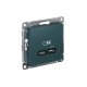 ATLASDESIGN USB РОЗЕТКА тип-С 65Вт высокоскор.заряд. QC, PD, механизм, ИЗУМРУД