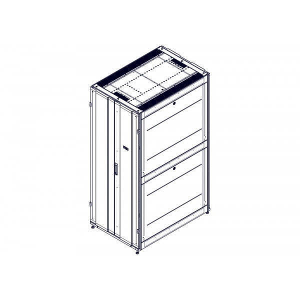 Шкаф Systeme Electric, серия Uniprom, 42U-800/1200, боковые панели 4шт, черный