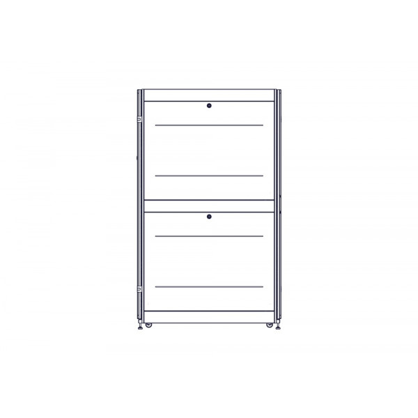 Шкаф Systeme Electric, серия Uniprom, 42U-750/1200, боковые панели 4шт, черный