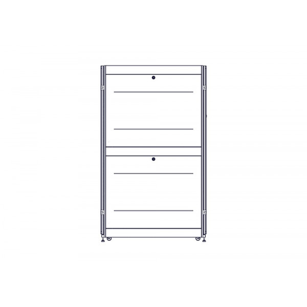 Шкаф Systeme Electric, серия Uniprom, 42U-800/1200, боковые панели 4шт, черный