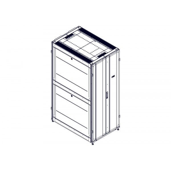 Шкаф Systeme Electric, серия Uniprom, 42U-800/1200, боковые панели 4шт, черный