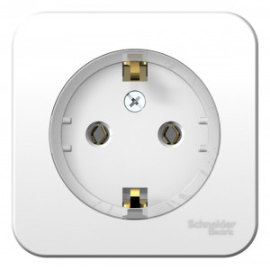 Розетка Schneider Electric BLANCA 1-мест. с заземлением О/У 16А/250В БЕЛЫЙ