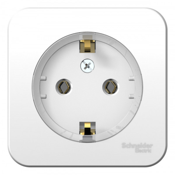 Розетка Schneider Electric BLANCA 1-мест. с заземлением О/У 16А/250В БЕЛЫЙ