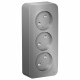 Розетка Schneider Electric BLANCA 3х-мест. О/У со шторками 16А/250В АЛЮМИНИЙ