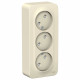 Розетка Schneider Electric BLANCA 3х-мест. О/У со шторками 16А/250В МОЛОЧНЫЙ