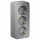 Розетка Schneider Electric BLANCA 3х-мест. заземл.+шторки О/У 16А/250В АЛЮМИНИЙ