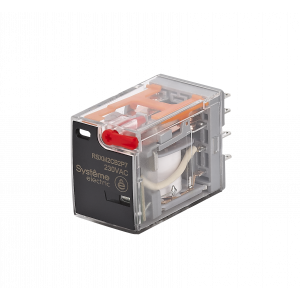 Реле 10A 2CO 230VAC тест кнопка LED