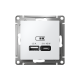 ATLASDESIGN USB РОЗЕТКА A + тип-C 45Вт высокоскор.заряд. QC, PD, механизм, ЛОТОС