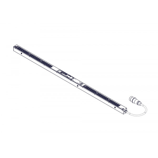 БРП Uniprom, управляемый, 0U, 240В, 1Ф, 32A, 36xC13 6xC19, 3м кабель, IEC309
