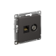 ATLASDESIGN РОЗЕТКА двойная ТВ + компьютерная RJ45 кат. 5e, механизм, БАЗАЛЬТ