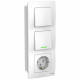 Блок Schneider Electric BLANCA розетка, 2 одноклав. выкл. С/У 10А/16А 250В БЕЛЫЙ