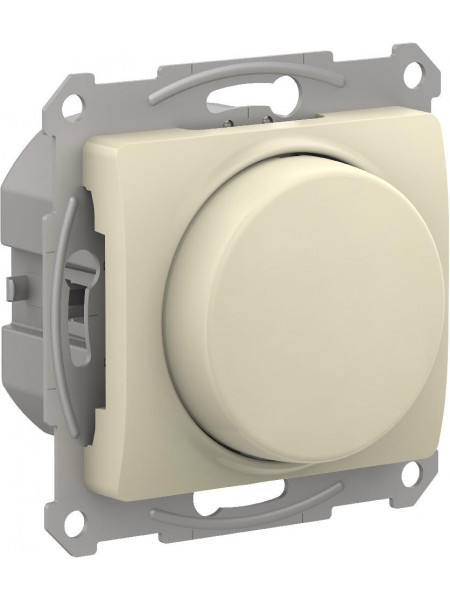 GLOSSA СВЕТОРЕГУЛЯТОР (диммер) поворотно-нажимной, LED, RC, 400Вт, механизм, БЕЖЕВЫЙ