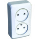 Розетка Schneider Electric ЭТЮД 2х-мест. О/У 16А/250В БЕЛЫЙ