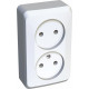 Розетка Schneider Electric ЭТЮД 2х-мест. О/У 16А/250В БЕЛЫЙ
