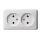 Розетка Schneider Electric ЭТЮД 2х-мест. О/У 16А/250В БЕЛЫЙ