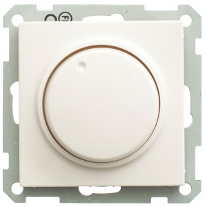 W59 СВЕТОРЕГУЛЯТОР (диммер) поворотно-нажимной, LED, RC, 400Вт, механизм, СЛОНОВАЯ КОСТЬ