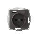 ATLASDESIGN РОЗЕТКА 16А с 2 USB A+C, 5В/2,4А/3,0А, 2х5В/1,5А, механизм, БАЗАЛЬТ