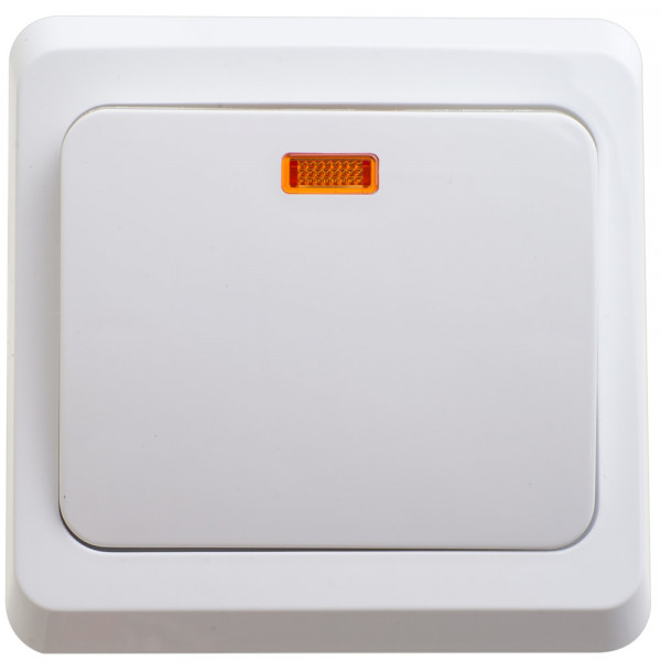 Выключатель Schneider Electric ЭТЮД 1-клав. С/У с подсвет. 10АX/250B БЕЛЫЙ