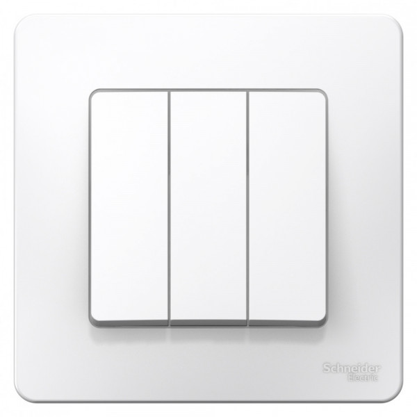 Выключатель Schneider Electric BLANCA 3х-клав. с подсвет. С/У 10АХ/250B БЕЛЫЙ
