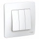 Выключатель Schneider Electric BLANCA 3х-клав. с подсвет. С/У 10АХ/250B БЕЛЫЙ