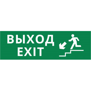 Пиктограмма ДСО-101-IP65-Н "Выход - лестница вниз"