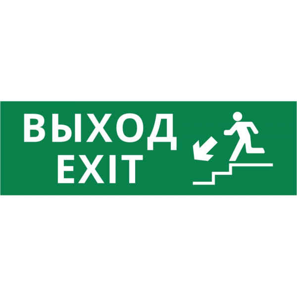 Пиктограмма ДСО-101-IP65-Н "Выход - лестница вниз"