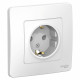 Розетка Schneider Electric BLANCA 1-мест. с заземл. С/У 16А/250В БЕЛЫЙ
