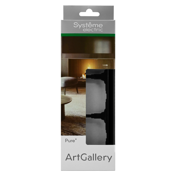 ARTGALLERY PURE 3-постовая РАМКА, ОРГАНИЧЕСКОЕ СТЕКЛО ЧЕРНЫЙ