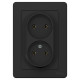 Розетка Schneider Electric BLANCA 2х-мест. С/У 16А/250В АНТРАЦИТ