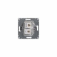 GLOSSA РОЗЕТКА двойная RJ11+RJ45 кат.5e, механизм, БЕЛЫЙ