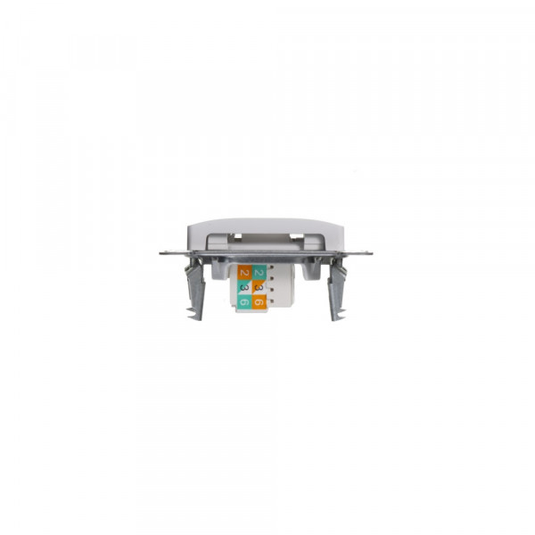 GLOSSA РОЗЕТКА двойная RJ11+RJ45 кат.5e, механизм, БЕЛЫЙ