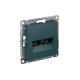 ATLASDESIGN РОЗЕТКА двойная компьютерная RJ45+RJ45 кат. 5e, механизм, ИЗУМРУД
