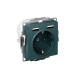 ATLASDESIGN РОЗЕТКА 16А c 2 USB A+A, 5В/2,4А, 2х5В/1,2А, механизм, ИЗУМРУД