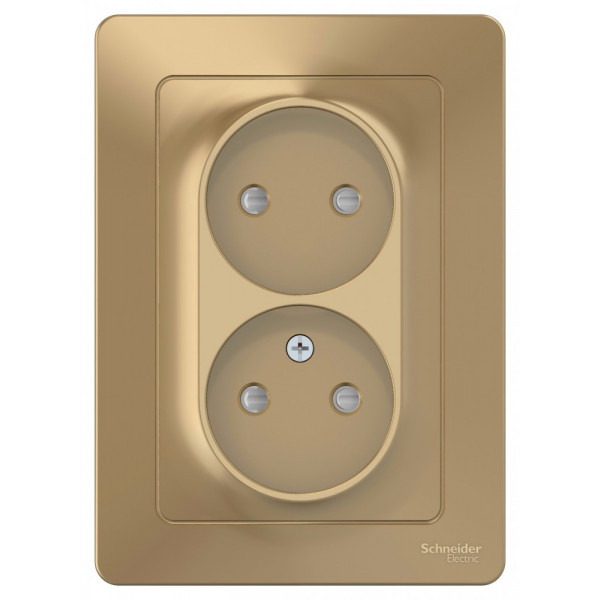 Розетка Schneider Electric BLANCA 2х-мест. со шторками С/У 16А/250В ТИТАН