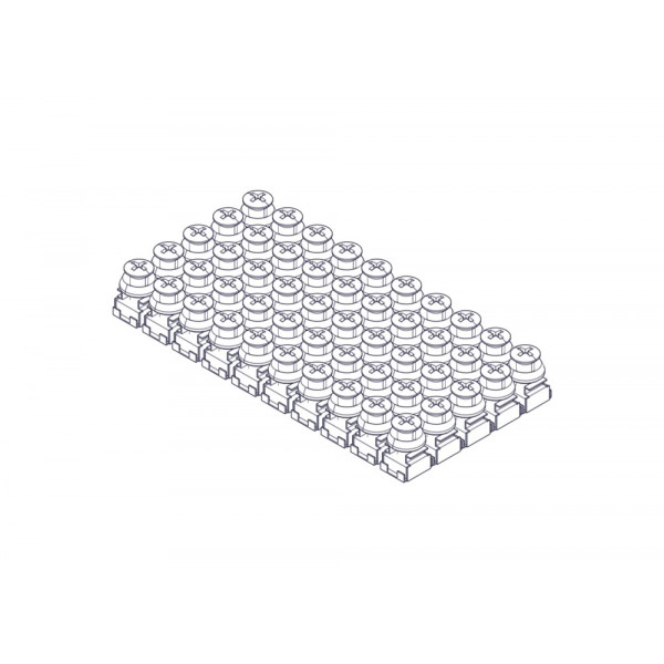 Монтажный комплект Uniprom, M6 (винт, шайба, гайка с защелкой), упаковка 50 шт.