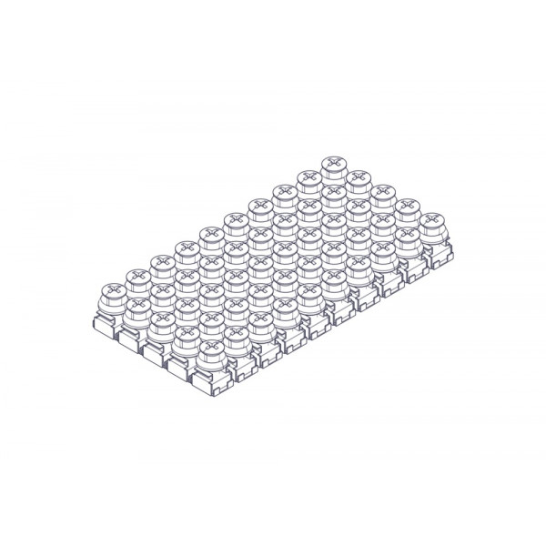 Монтажный комплект Uniprom, M6 (винт, шайба, гайка с защелкой), упаковка 50 шт.