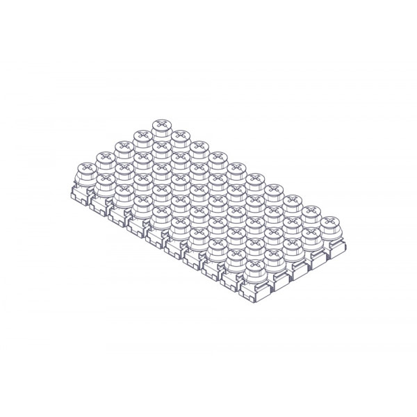 Монтажный комплект Uniprom, M6 (винт, шайба, гайка с защелкой), упаковка 50 шт.