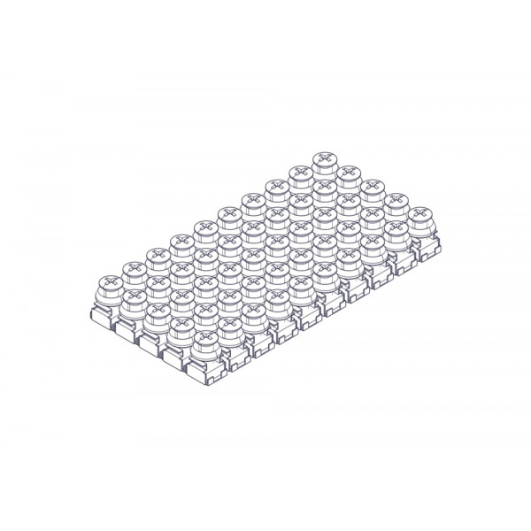 Монтажный комплект Uniprom, M6 (винт, шайба, гайка с защелкой), упаковка 50 шт.