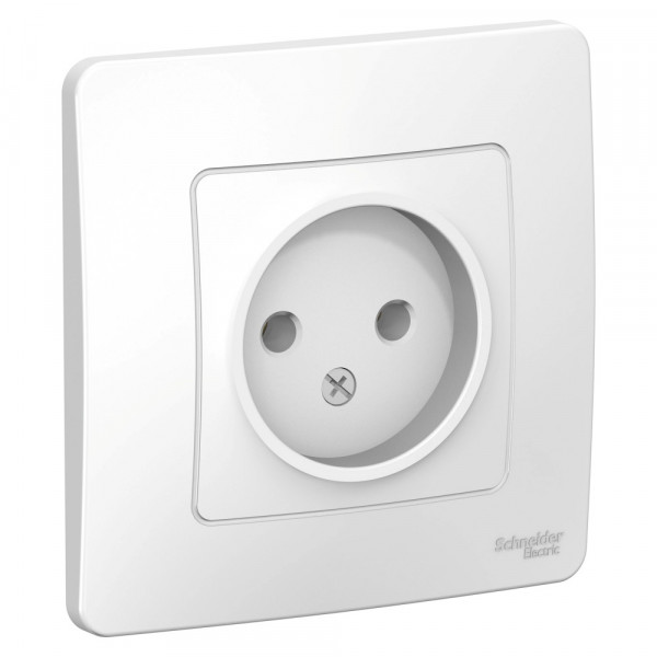 Розетка Schneider Electric BLANCA 1-мест. С/У 16А/250В БЕЛЫЙ