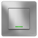 Выключатель Schneider Electric BLANCA 1-клав. с подсвет. С/У 10АХ/250B АЛЮМИНИЙ