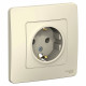 Розетка Schneider Electric BLANCA 1-мест. с заземл. С/У 16А/250В МОЛОЧНЫЙ