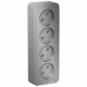 Розетка Schneider Electric BLANCA 4х-мест. О/У 16А/250В АЛЮМИНИЙ