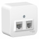 Блок розеток Schneider Electric BLANCA комп. RJ45 + телеф. RJ11 О/У БЕЛЫЙ