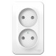 Розетка Schneider Electric BLANCA 2х-мест. О/У со шторками 16А/250В БЕЛЫЙ