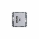 GLOSSA USB РОЗЕТКА A+A, 5В/2,1А, 2х5В/1,05А, механизм, БЕЛЫЙ