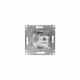 ATLASDESIGN РОЗЕТКА двойная ТВ + компьютерная RJ45 кат. 5e, механизм, АЛЮМИНИЙ