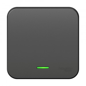 Выключатель Schneider Electric BLANCA 1-клав. с подсветкой О/У 10А/250B АНТРАЦИТ