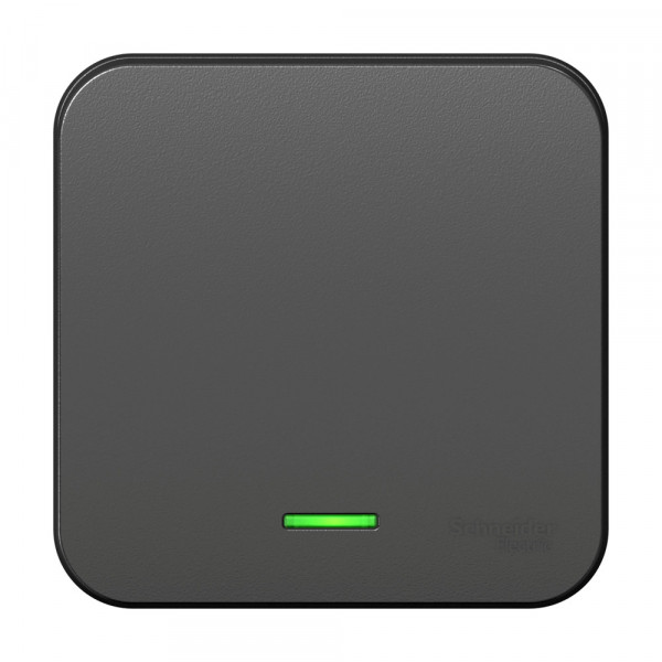 Выключатель Schneider Electric BLANCA 1-клав. с подсветкой О/У 10А/250B АНТРАЦИТ
