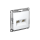 ATLASDESIGN РОЗЕТКА двойная компьютерная RJ45+RJ45 кат. 5e, механизм, БЕЛЫЙ